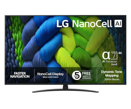 Telewizor 55" LG 55NANO82A6B.AEU 55" NANOCell AI WebOs HDR10